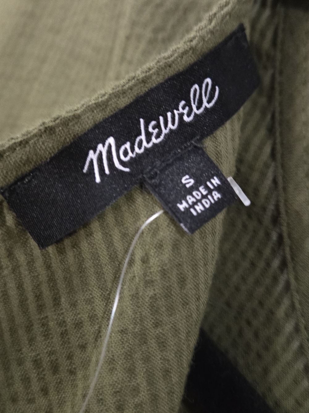 Madewell Sz Small Olive Green Smocked-Waist Maxi Dress - Picture 2 of 9